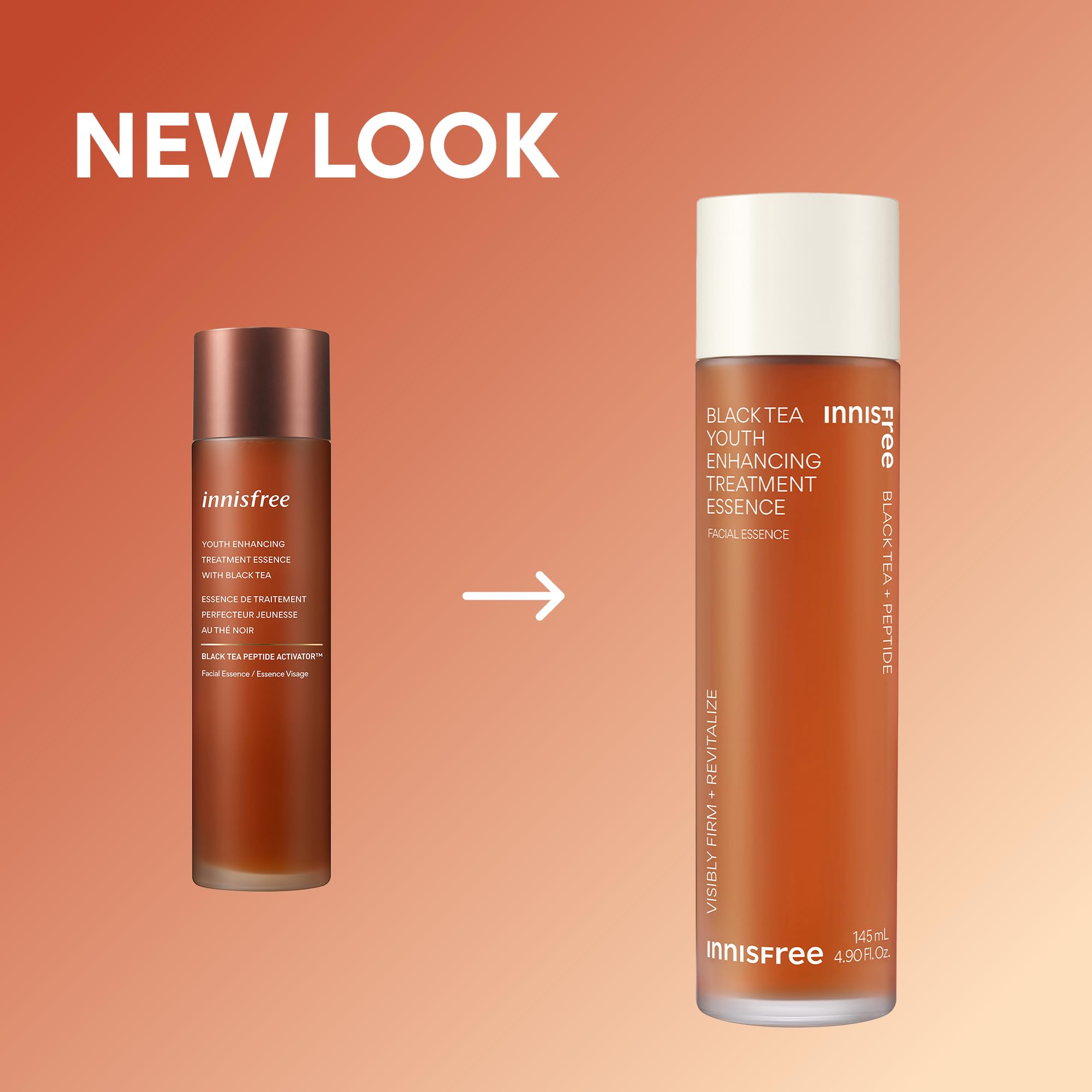 innisfree Black Tea Youth Essence | Korean Anti-Aging Treatment with Niacinamide and Hyaluronic Acid for Radiance, Firm Skin, Hydration and Barrier Support