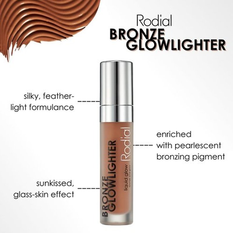 Rodial Bronze Glowlighter - Liquid Cream Bronzer for Luminous Glow | Hydrating Drops with Vitamin E & C, 0.2 fl oz