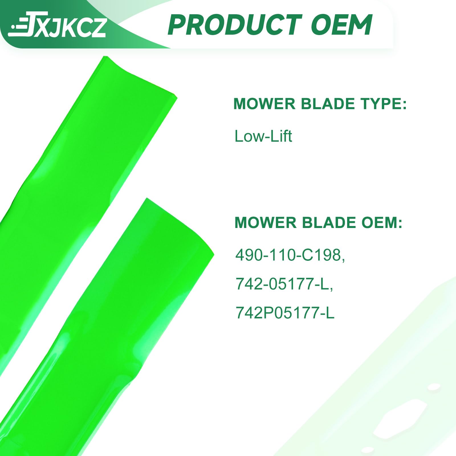 JXJKCZ 42" Mower Blades Set for Cub Cadet MTD Craftsman XT1-LT42 XT2-LX42 Z5200 Lawn Mower Replaces OEM 742P05177-L 490-110-C198 CMXGZAM110199 2 Pack