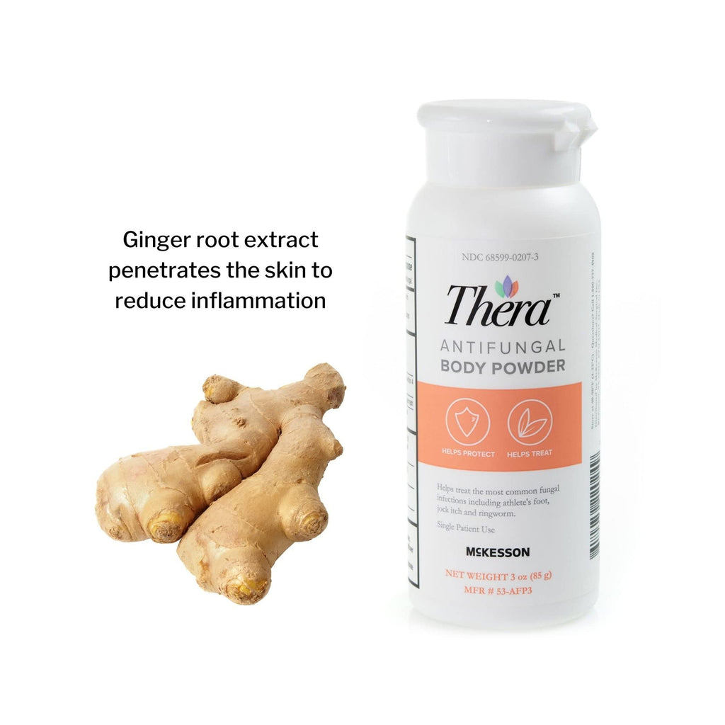 Thera Antifungal Body Powder, 2% Strength - Relief for Athlete's Foot, Jock Itch, Ringworm - 3 oz