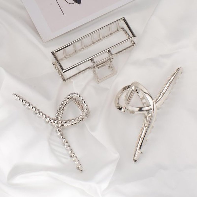 Mehayi 3 PCS Metal Large Hair Claw Clips for Thick Heavy Hair, Big Non-Slip Hair Catch Barrette Jaw Clamp, Strong Hold Claw Barrettes for Long Hair, Fashion Hair Styling Accessories for Women Girls