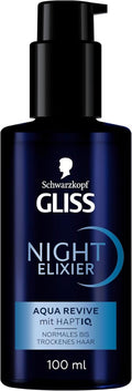GLISS Schwarzkopf Night Elixir Hair Serum - 100ml Leave-In Hydrating Treatment for Normal to Dry Hair