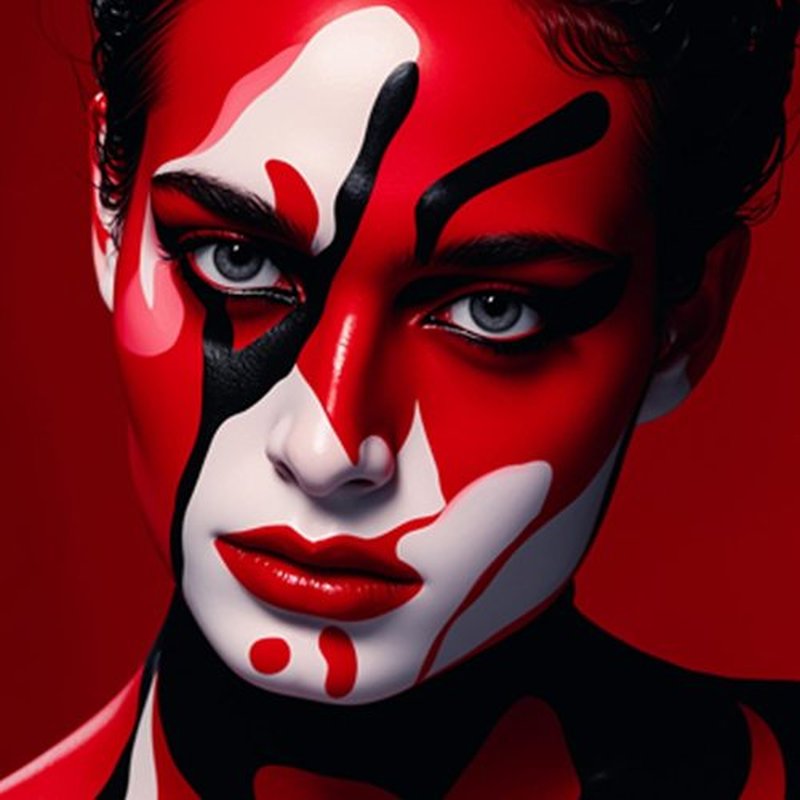 Paminify Black White Red Face Body Paint 1.01 oz/pc with 3 Sponges,Water Based Face Paint Kit for Clown Joker Devil Vampire Skeleton Cosplay Makeup,Halloween SFX Makeup Cream Face Painting,3.03 oz