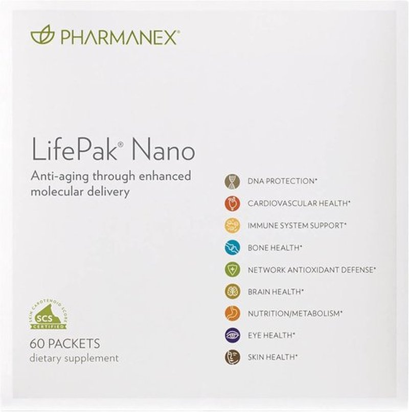 Nu Skin Pharmanex LifePak Nano - Daily Nutrient Supplement for Enhanced Health & Immunity | 60 Convenient Packets