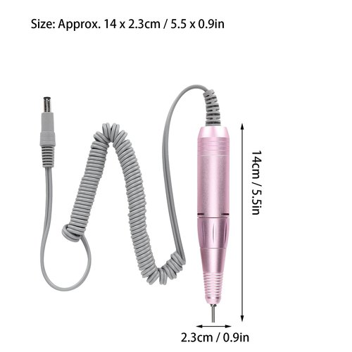 Replacement Handpiece for Nail Drill Machine - Ergonomic Nail Polishing Machine Handle - Adjustable Speed 0-35000 RPM - Durable Aluminum Alloy - Perfect & DIY Users