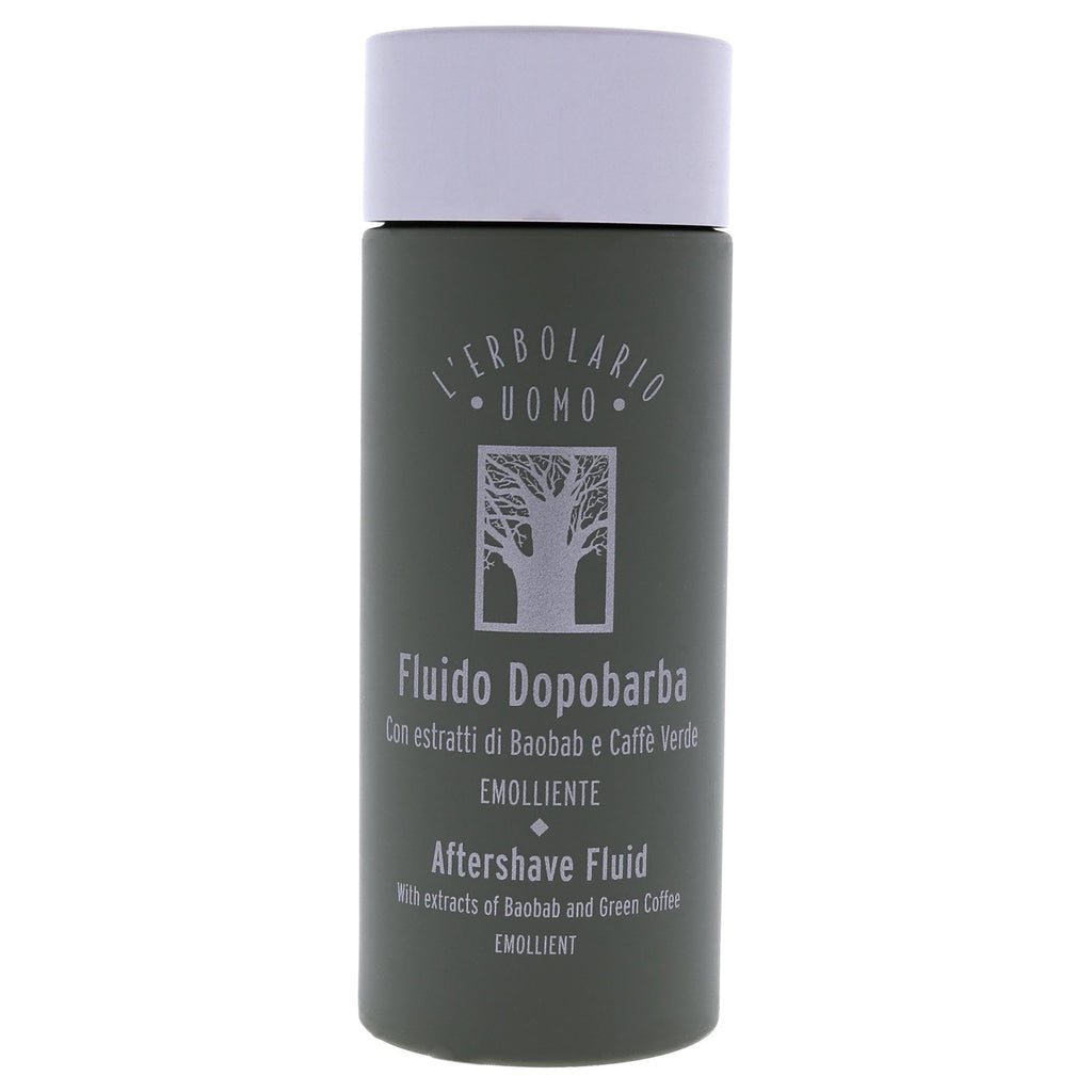 L'Erbolario Baobab And Green Coffee Aftershave Fluid - For Instantly Reducing Any Redness Caused By Shaving - Soothe Any Feelings Of Discomfort And Dryness - Burst Of Freshness - For Men - 4.05 Oz