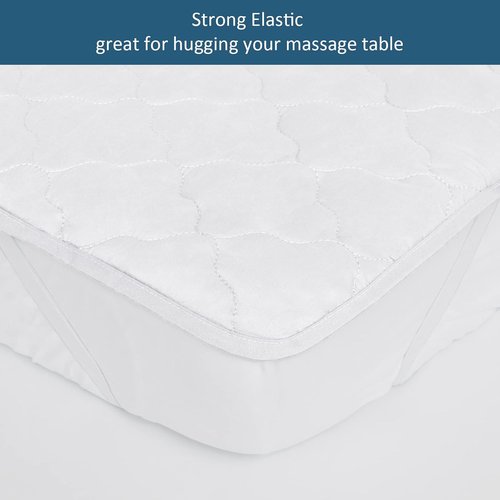 Skiennix 2-Piece Waterproof Massage Table Sheet Set - Extra Soft Fitted Sheet & Face Rest Cover | White