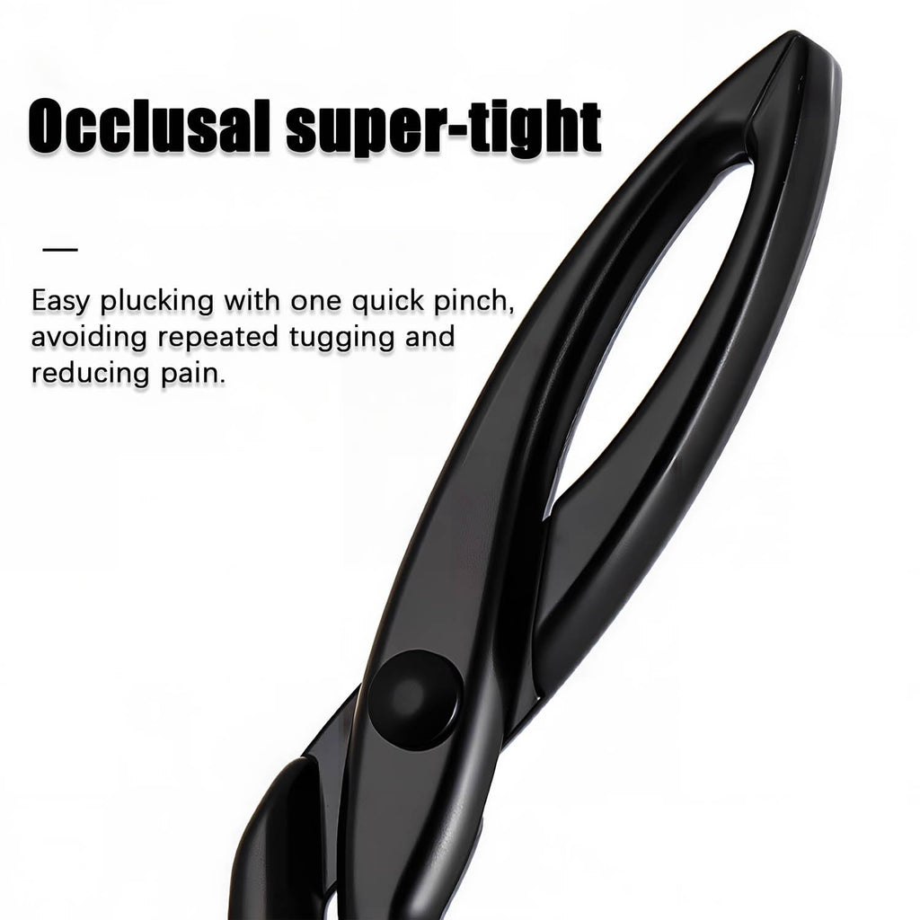 Scissor Tweezers,Stainless Steel Tweezers with Handles for Women and Men Facial Hair (Black)