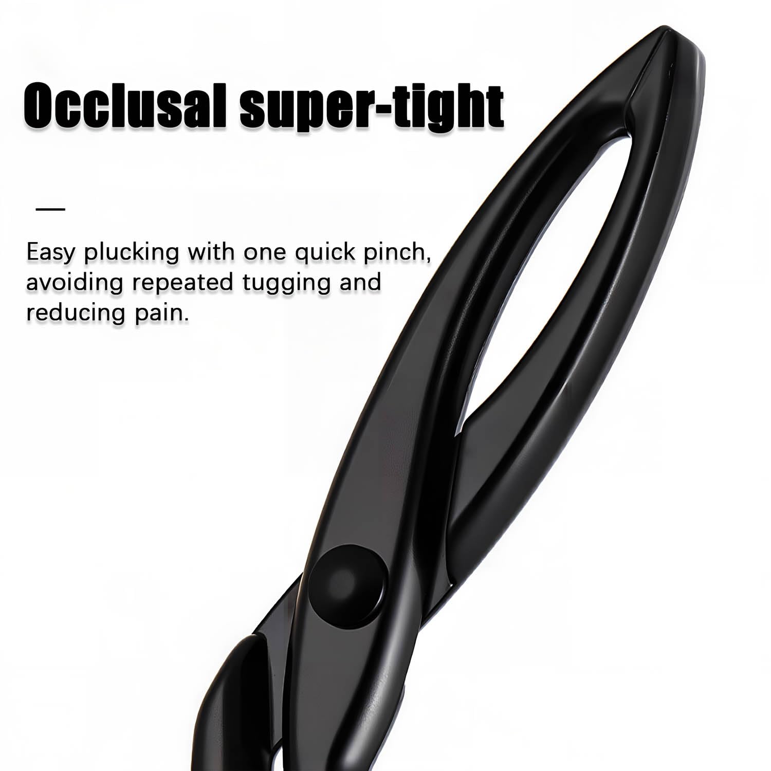 Scissor Tweezers,Stainless Steel Tweezers with Handles for Women and Men Facial Hair (Black)