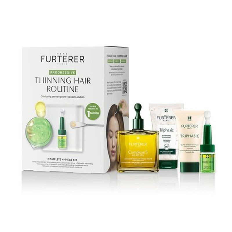 Rene Furterer Triphasic Serum for Hormonal Thinning Hair | Drug-Free, Leave-In Treatment - 30-Day Supply
