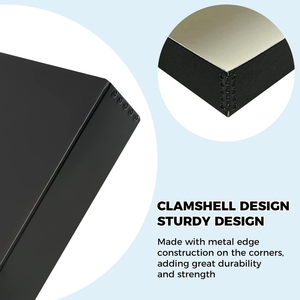 Golden State Art, Clamshell Archival Folio Storage Box 11x14 Inch, Black
