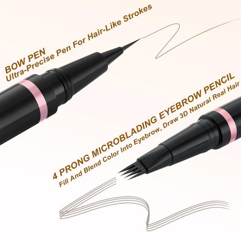 Eyebrow Pencil Makeup Kit - Waterproof 2-IN-1 Microblading Pen & Pomade | Natural Ash Blonde