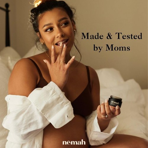 Nemah Nipple Cream, Nipple Cream For Breastfeeding, 2 In 1 Nursing Balm And Lip Balm, Non-Greasy Balm With Calendula Jojoba Mango For Dry Skin, Postpartum Essentials, Vegan and Cruelty-Free, 1 Oz