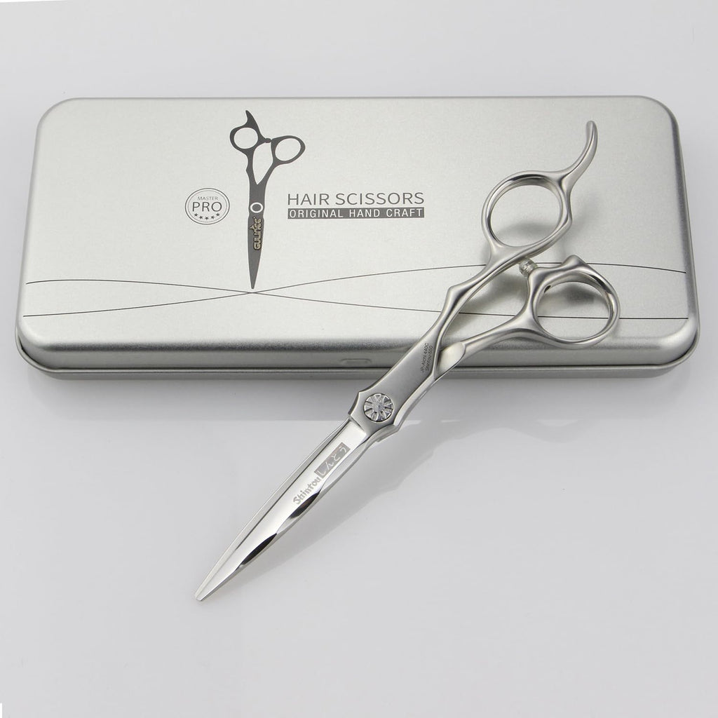 Wet and Dry Cut Professional Hair Cutting Scissors Barber Shears Japanese Aichi SUS440C Stainless Steel Salon Haircut (5.5" Precision Cut)