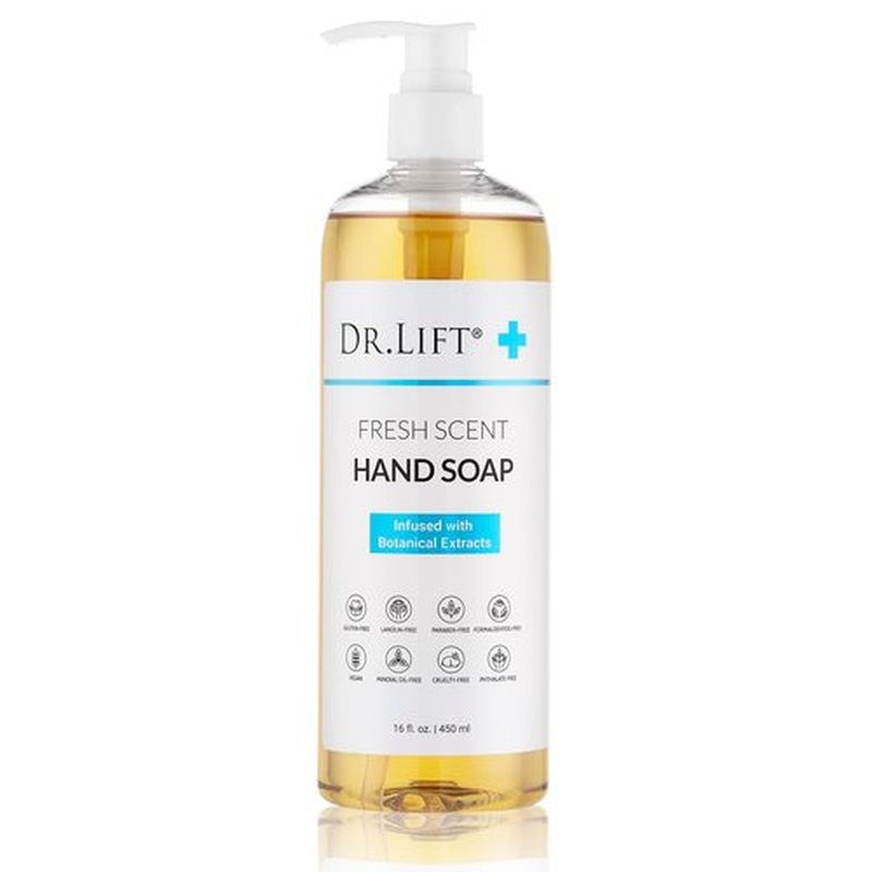 Dr. Lift Hand Soap - Moisturizing Liquid Soap with Plant Extracts & Vitamin E | Fresh Scent, 16 Fl Oz