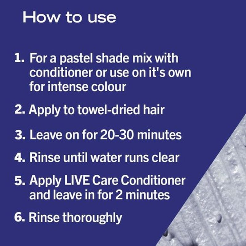 Schwarzkopf LIVE Ultra Brights Steel Silver Hair Dye - Vibrant Semi-Permanent Color Lasts 15 Washes