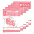 Corconess 100PCS Nail Polish Remover Pads Acetone Nail Polish Remover Wipes Quickly Remove Nail Polish Wipe Travel-Friendly Large Size Individually Wrapped Moisturizing Wet Wipes For Nails