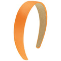 Wecoe Orange Headband 1.2 Inch Wide Silk Satin Headband Women Non Slip Fashion Plain Head Band Solid Hair Band DIY Holiday Hair Accessories for Women Girls Diademas Para Mujer Gifts