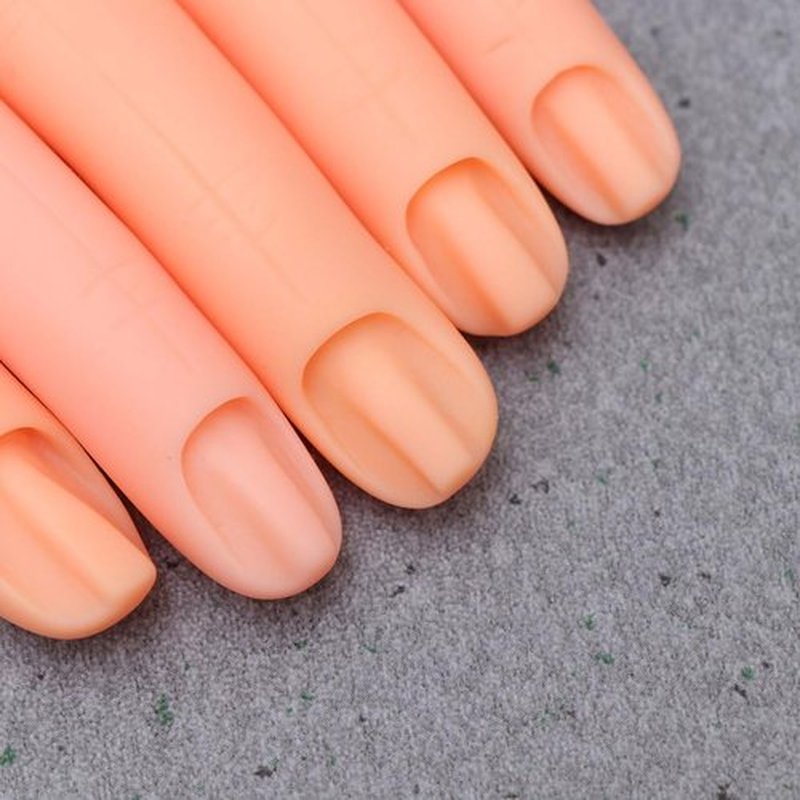 PLAFOPE Nail Art Practice False Finger Model 5Pcs Manicure Training Tool Bendable Fake Fingers for Acrylic Nails Diy Nail Art Beginners and Salon Use