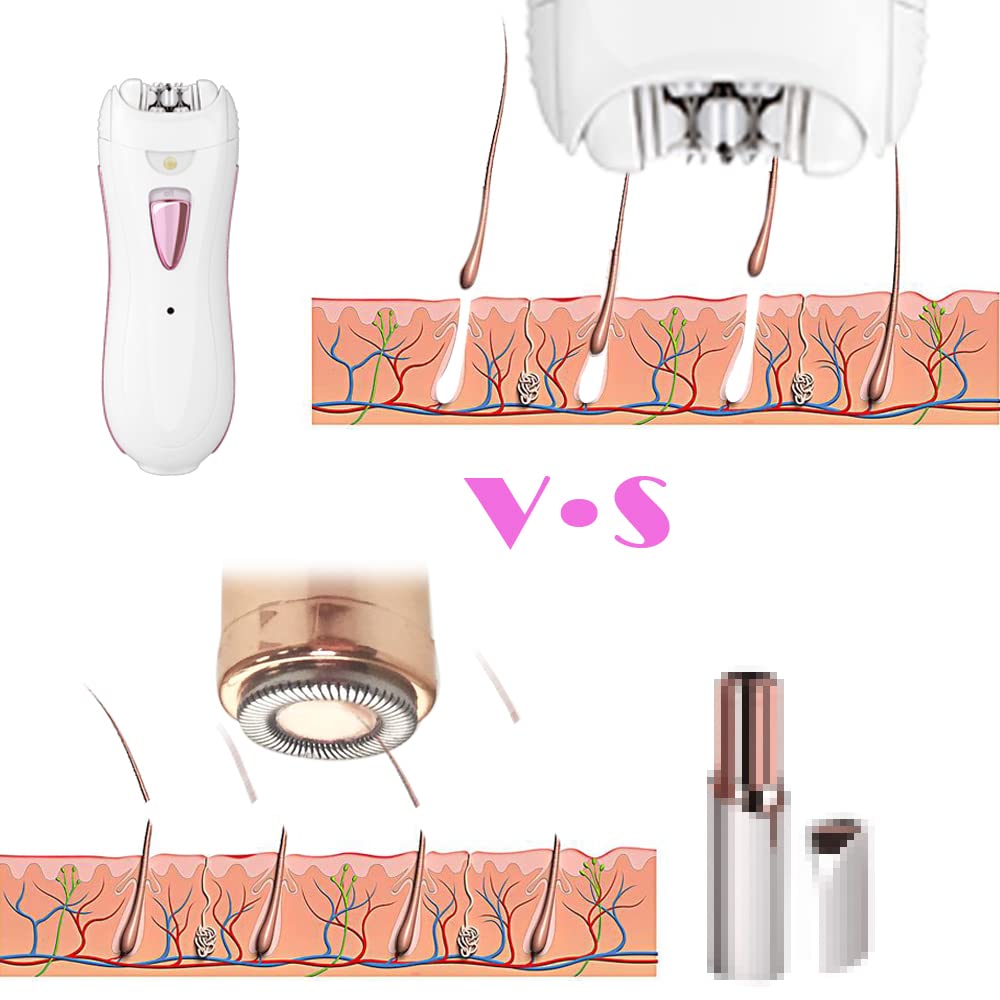 Epilator for Women Facial Hair Removal Face Arm Leg Body Cordless Rechargeable Tweezers Smooth Glide Epilator for Women