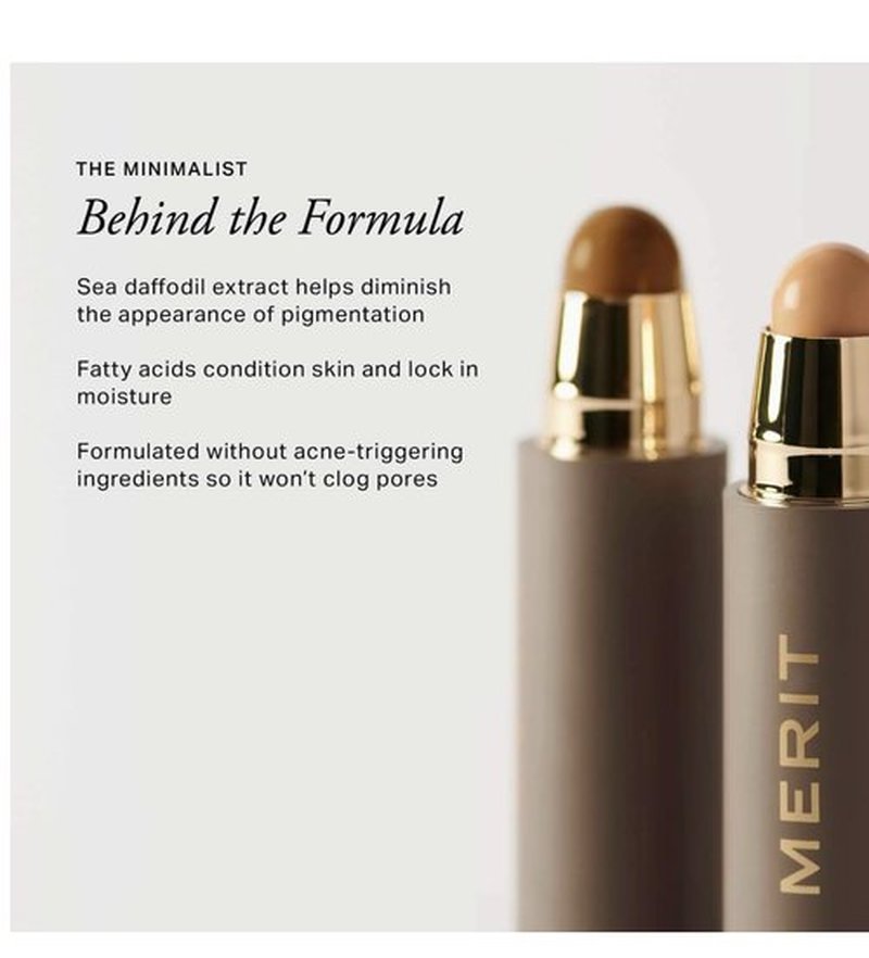 MERIT The Minimalist Foundation & Concealer Stick - Perfecting Formula in Camel Shade