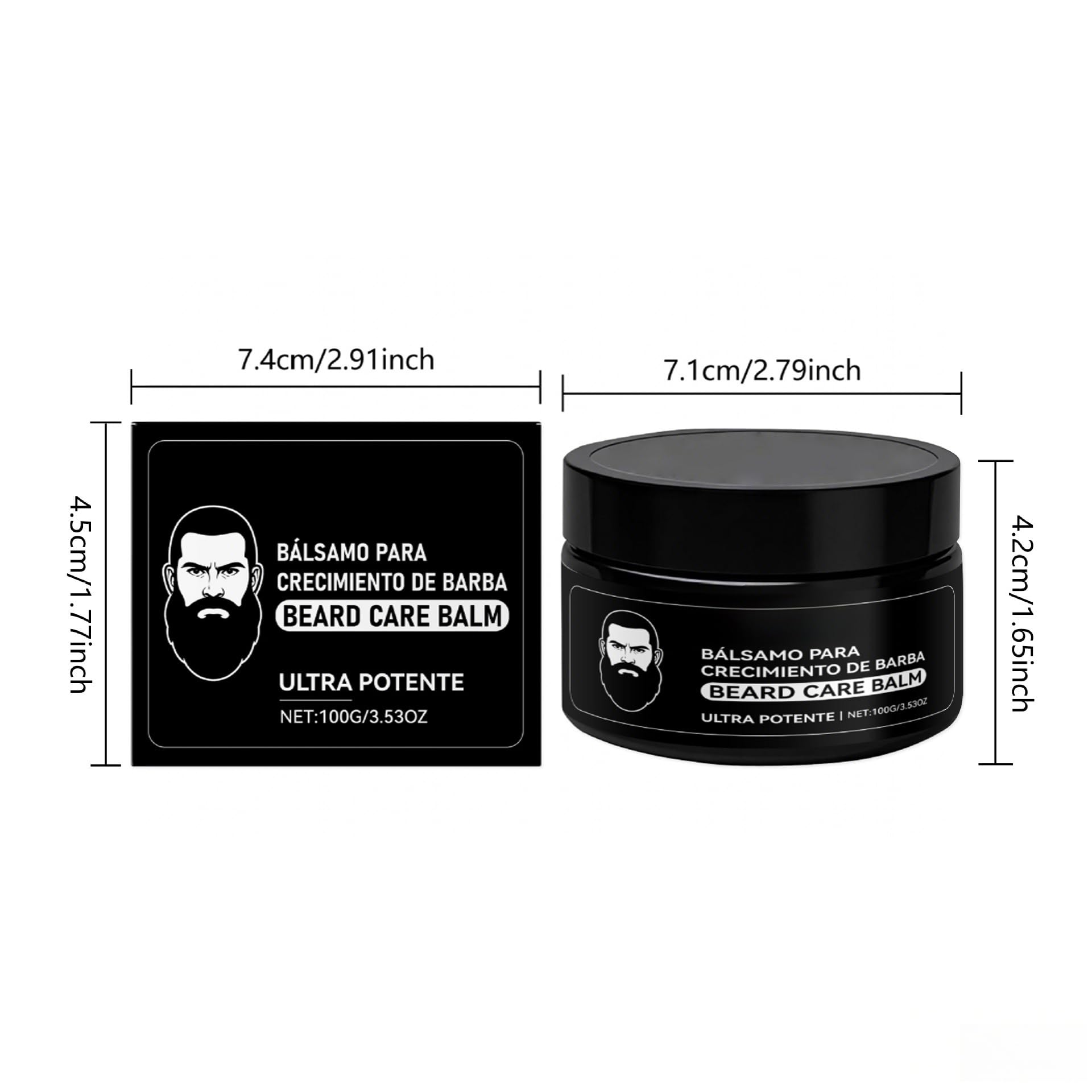 CHHQLZS Estimulante Para Barba, Apolo Cosmetics Para Barba, Ultra Potente Bálsamo de Crecimiento, New De Barba, Stimulating Beard Moisturizes & Strengthens Facial Hair for Men, 100ml / 3.5oz