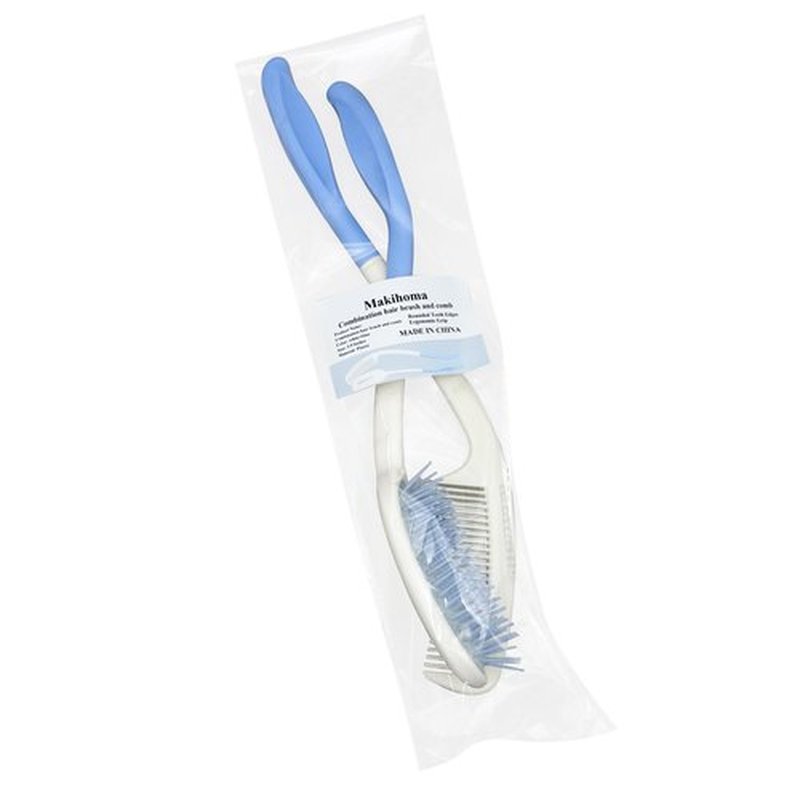 Makihoma Long Reach Handled Comb and Hair Brush Set