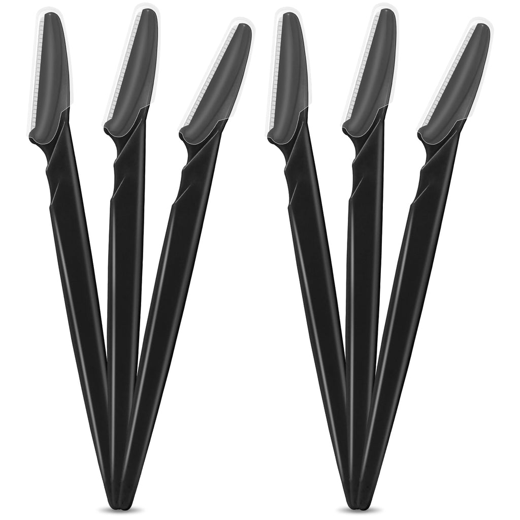 JHZMCRX 16 Pcs Eyebrow Razor Face Razors Multipurpose Facial Razors for Women Men Eyebrow Trimmers Shaver with Protective Cover Dermaplaning Facial Hair Removal Tools Black