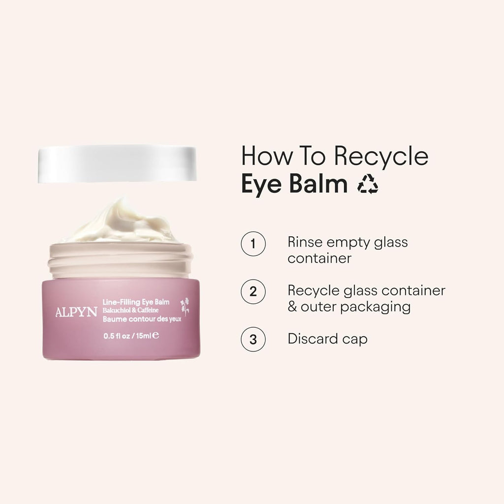 Alpyn Line-Filling Eye Balm - Bakuchiol & Caffeine Formula to Reduce Fine Lines | 0.5 oz / 14 ml