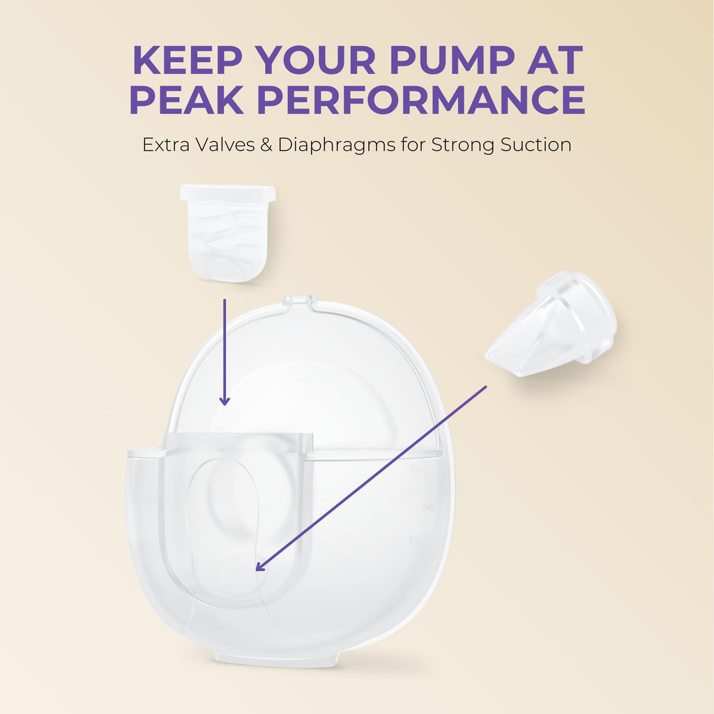 Lansinoh DiscreetDuo Extra Pumping Set | Hands-Free Wearable Breast Pump Accessories | Portable Replacement Kit with Milk Collection Cups, Flanges, Valves & Bottles (Pump Not Included)