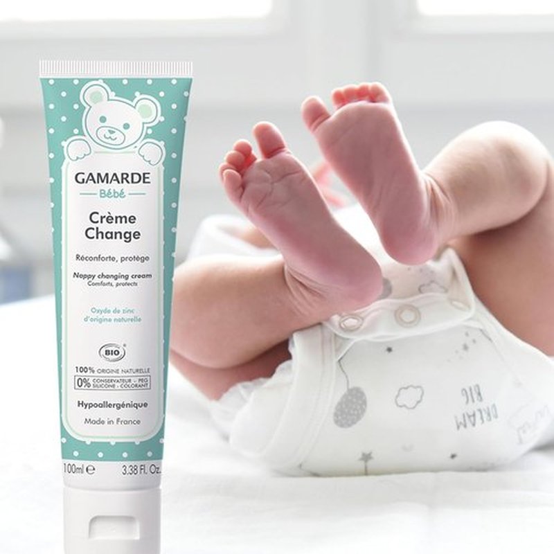 Gamarde Baby Change Cream - Diaper Rash Relief for Sensitive Skin - Soothes Redness & Protects - 3.52 oz