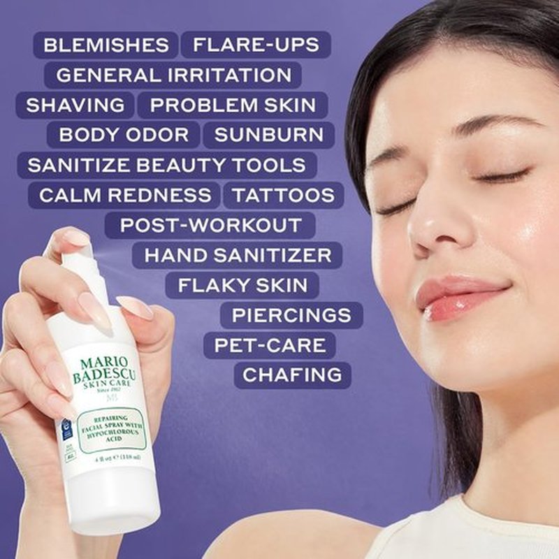 Mario Badescu Repairing Facial Spray - Soothes Irritated Skin & Reduces Redness | pH Balancing, Fragrance-Free