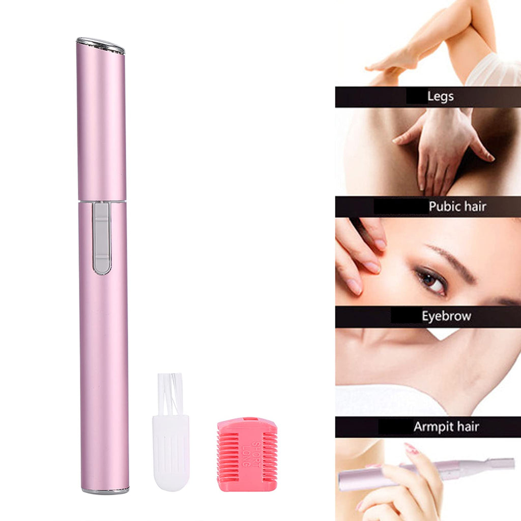 Akozon New Portable Electric Face Eyebrow Hair Body Blade Shaver r Trimmer Beauty Pink