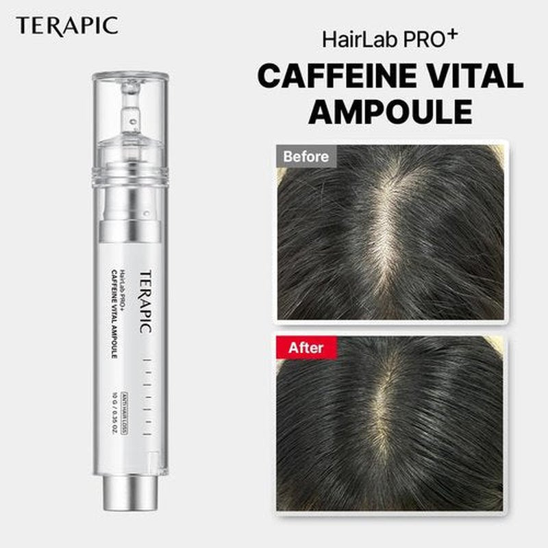 HairLab PRO+ Caffeine Vital Ampoule - Premium Hair Growth Treatment Serum for Thinning Hair & Alopecia | Cooling Scalp Relief
