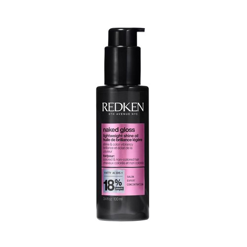 Redken Naked Gloss Shine Hair Oil - Lightweight Frizz Control & Color Vibrancy Enhancer | Omega-9 Infused
