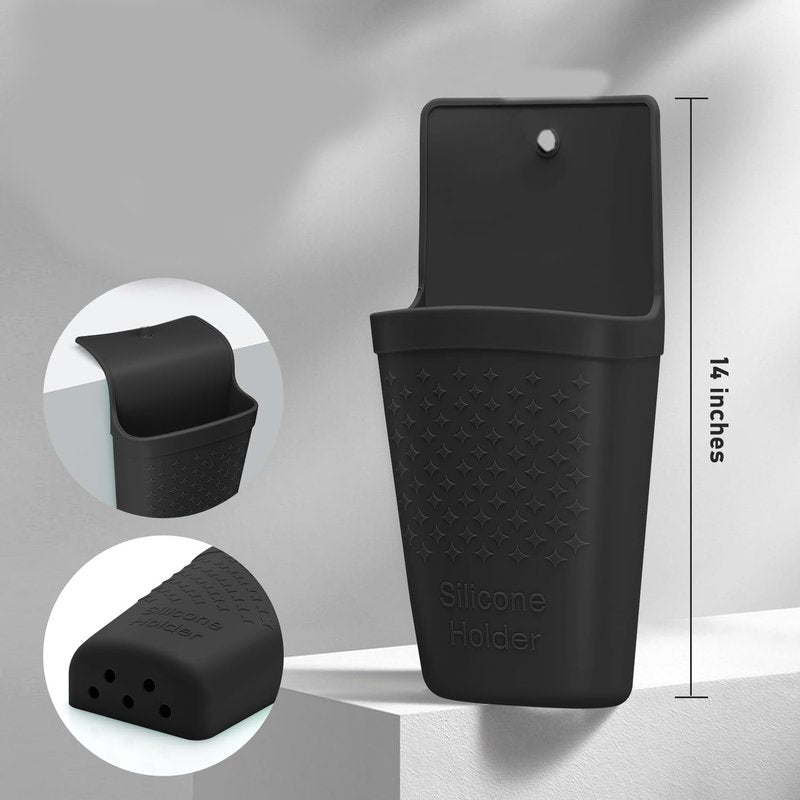 ZAXOP Flat Iron/Curling Iron/Hair Straightene/Hot Hair Tools Holder, Silicone Heat Resistant Mat Pouch Organizer.(Black)