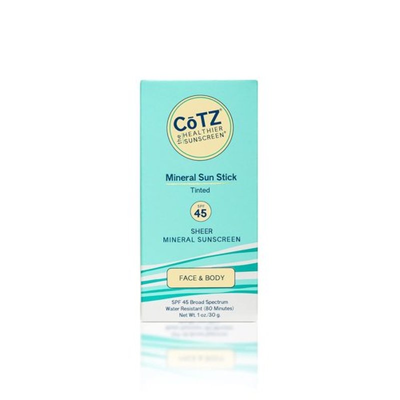 CoTZ Mineral Sunscreen Stick SPF 45 - Water Resistant Zinc Oxide Formula | Sheer Finish | 1 oz / 30 g