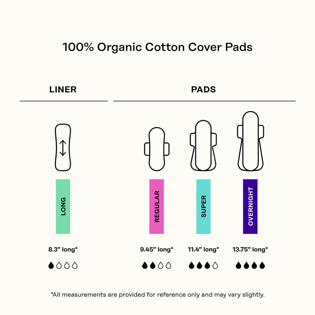 Honey Pot Calming Overnight Sanitary Pads for Women - 100% Organic Cotton Top Sheet - Feminine Care - Non Cooling - Calming Herbs of Lavender, Ashwagandha, & Lemon Balm - 12ct