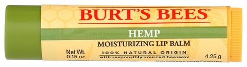 Burts Bees Hemp Lip Balm - Moisturizing Formula for Unisex | 0.15 oz Natural Hydration