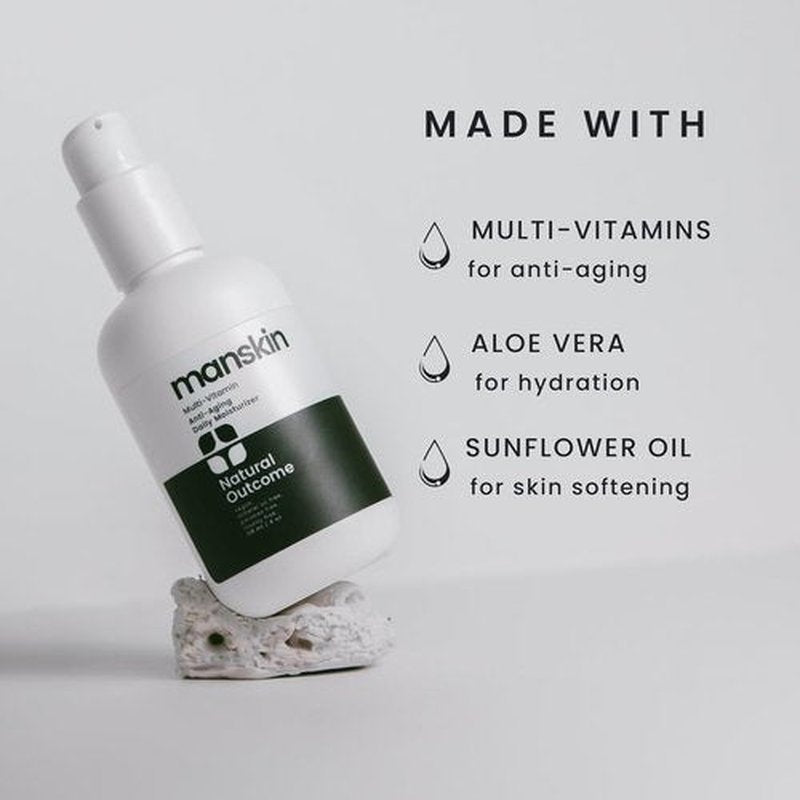 Skiennix Men's Face Cream Moisturizer - Natural Anti-Aging Daily Skincare Kit (4 Oz)