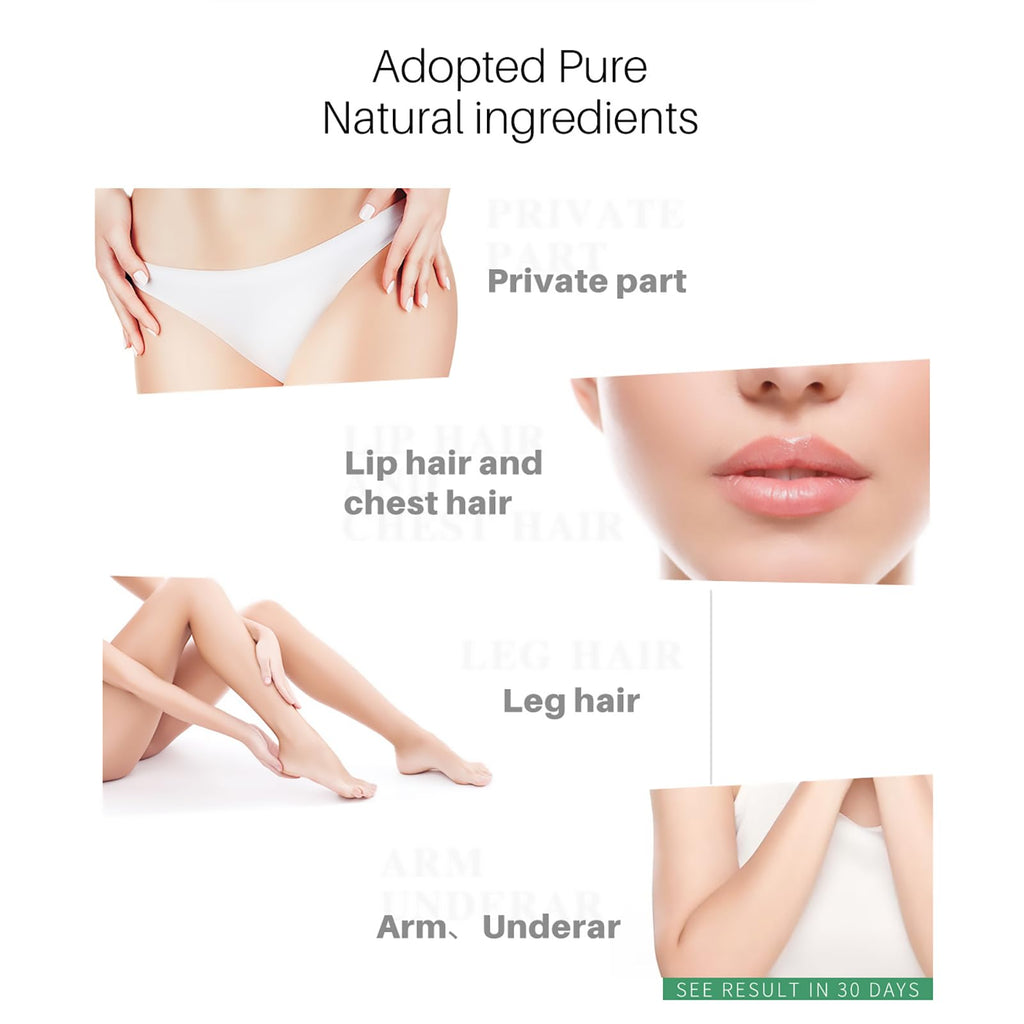 Hair Removal Spray，Painless Permanent Hair Removal Inhibitor Spray for Hands, Legs, Underarms and Lips，100% Natural Ingredients, Mild and Non-Irritating，30ml