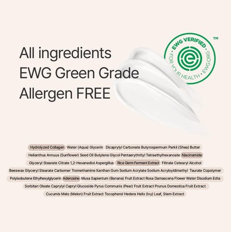 FaceFactory Collagen Liz Cream, Deep Hydration, Face Moisturizer, Korean skincare, Fast Absorbing, Non-Greasy, EWG Green Ingredients, Non-Sticky, Collagen-Based, Firming, Wrinkle care (80ml/2.7fl oz)