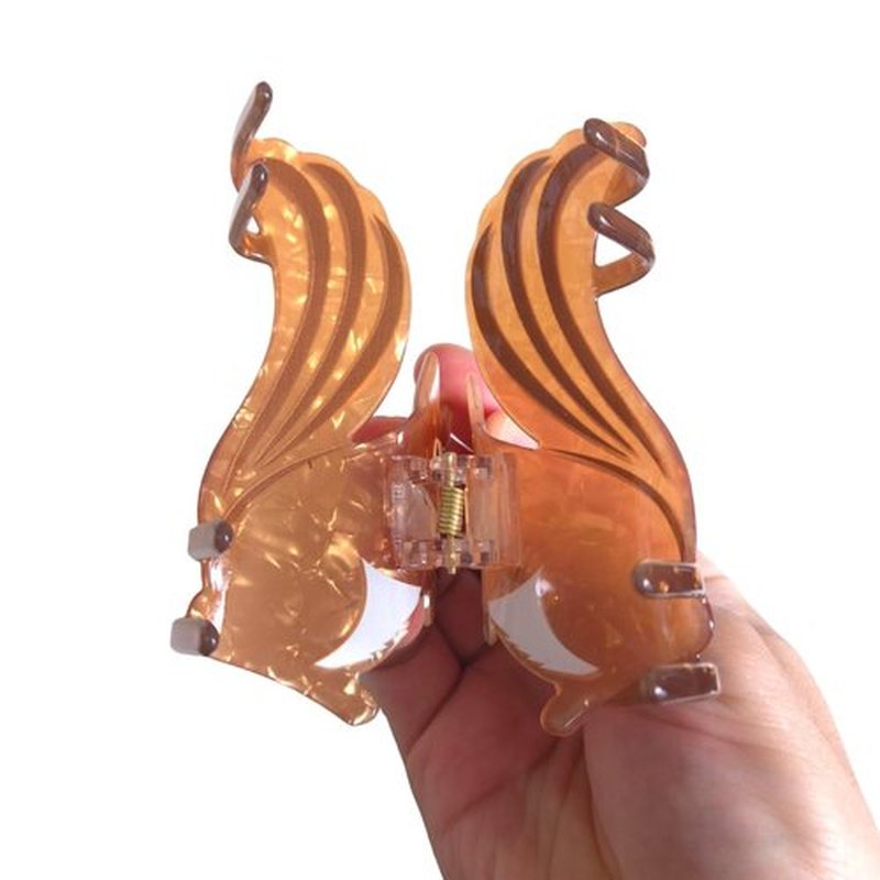 Novelty Squirrel Hair Clip,Acrylic Claw Clips,Hair Clips for Women