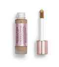 Revolution, Conceal & Define Foundation, Full Coverage, Long-Lasting Matte Finish, Vegan & Cruelty-Free, F12 Medium to Dark Skin Tones, 0.8 fl oz