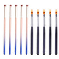YECIRALA 10Pcs Nail Ombre Brush Nail Art Gradient Painting Brush With Wood Handle For Nail Design Brushes Set Gradient Color Ombre Nail Art Brushes For Women Nail Art Painting Pens Tools