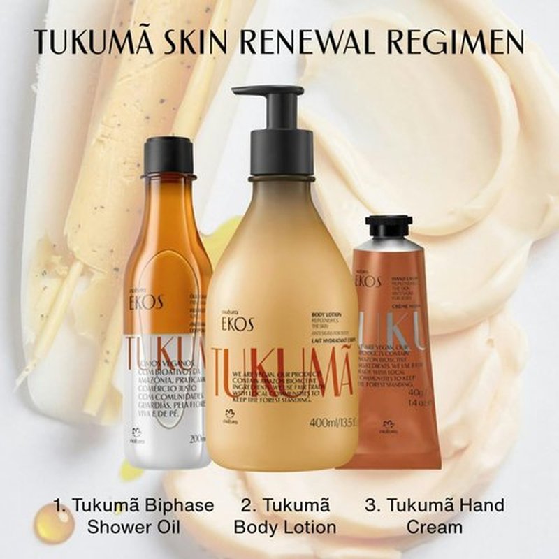 Natura Tukumã Hyaluronic Acid Hand Cream - Travel Size for Moisturizing & Anti-Aging - 1.41oz (40g)
