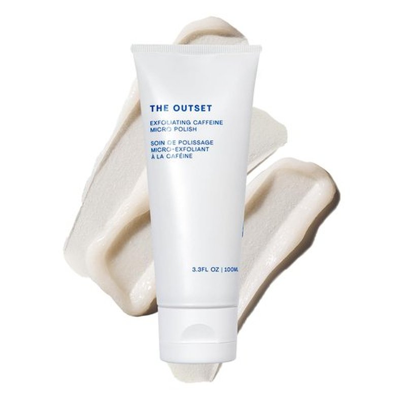 The Outset Exfoliating Caffeine Micro Polish, Brightening, Smoothing & Awakening Physical Face Scrub, Gentle, Fragrance-Free, Clean, Vegan & Gluten-Free Daily Skincare - 3.3 fl oz