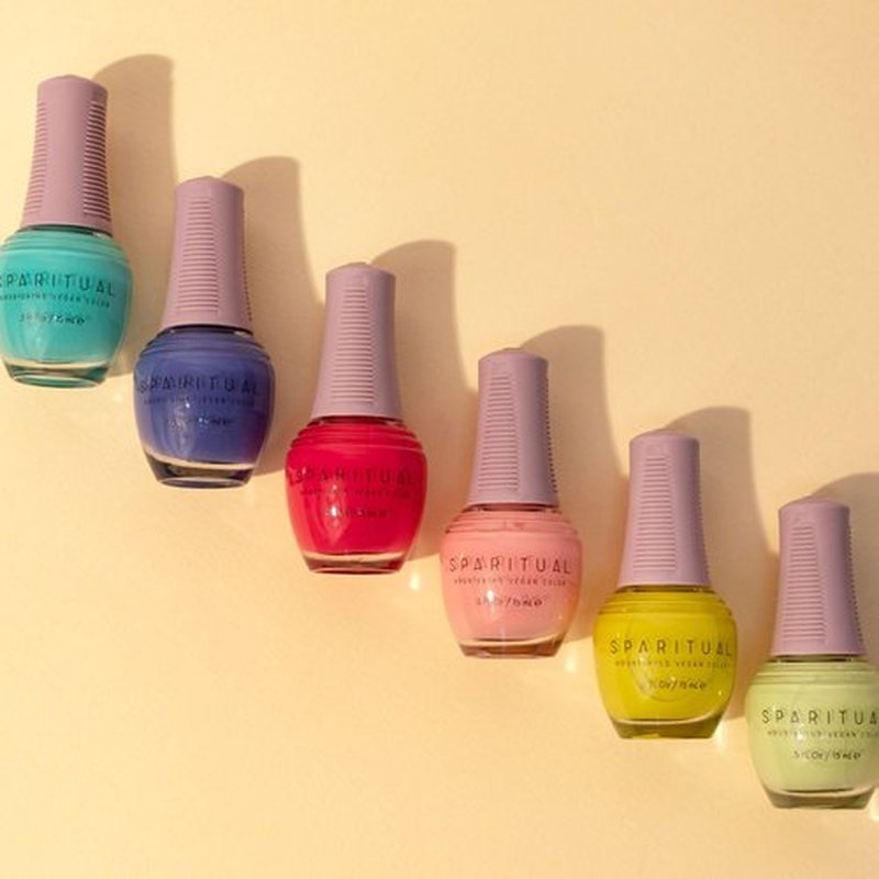 SpaRitual Nourishing Vegan Color Collection Body and Soul | 6 Spring Nail Polish Colors 0.5 fl oz (Noiseless)