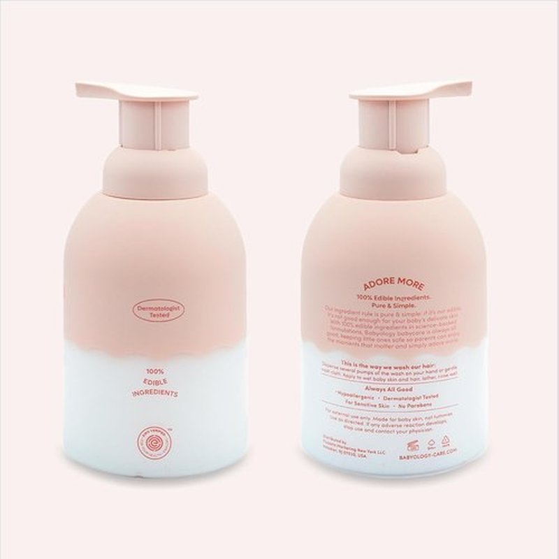 Babyology All Natural Baby Wash & Shampoo - 100% Edible Ingredients with Organic Lavender - Tear-Free & Non-Toxic for Sensitive Skin