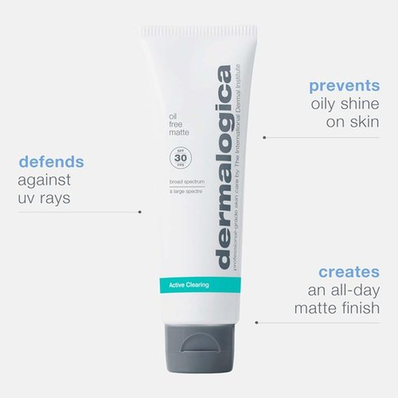 Dermalogica Oil Free Matte SPF 30 | Daily Broad Spectrum Face Sunscreen for Oily Skin - 1.7 Fl Oz